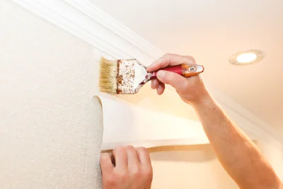 Pose de papier peint à l'Abergement-Sainte-Colombe — revêtements muraux et toiles de verre